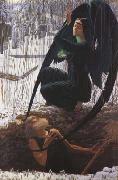 Carlos Schwabe The Grave-Digger's Death (mk19) china oil painting reproduction